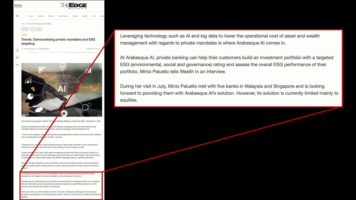 The Edga Malaysia article 2023-09-05